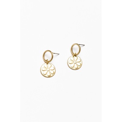 Elena Gold Metal Flower Earring